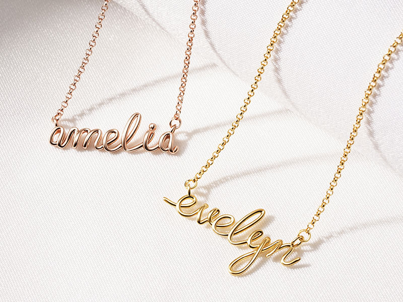 myjewellerystory personalised carrie name necklace